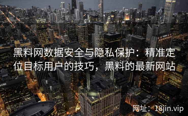 黑料网数据安全与隐私保护：精准定位目标用户的技巧，黑料的最新网站